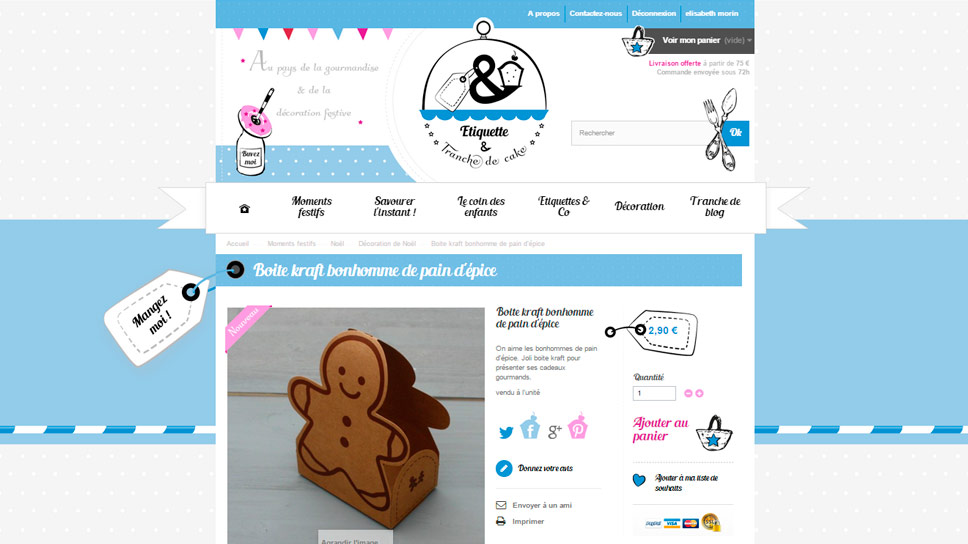 Etdc - Boutique en ligne - Elisabeth MORIN graphiste webmaster La Rochelle