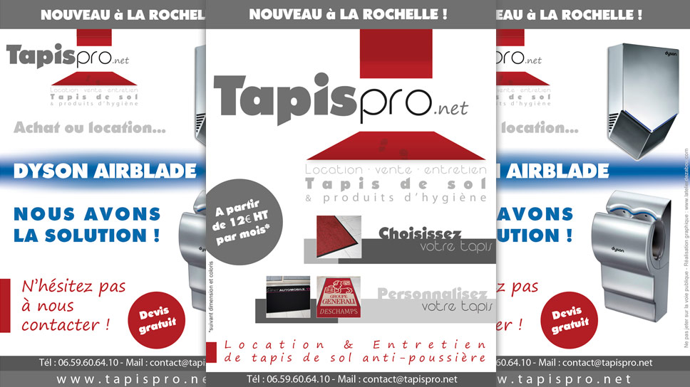 Graphiste La Rochelle - Elisabeth MORIN - Flyer Tapis Pro