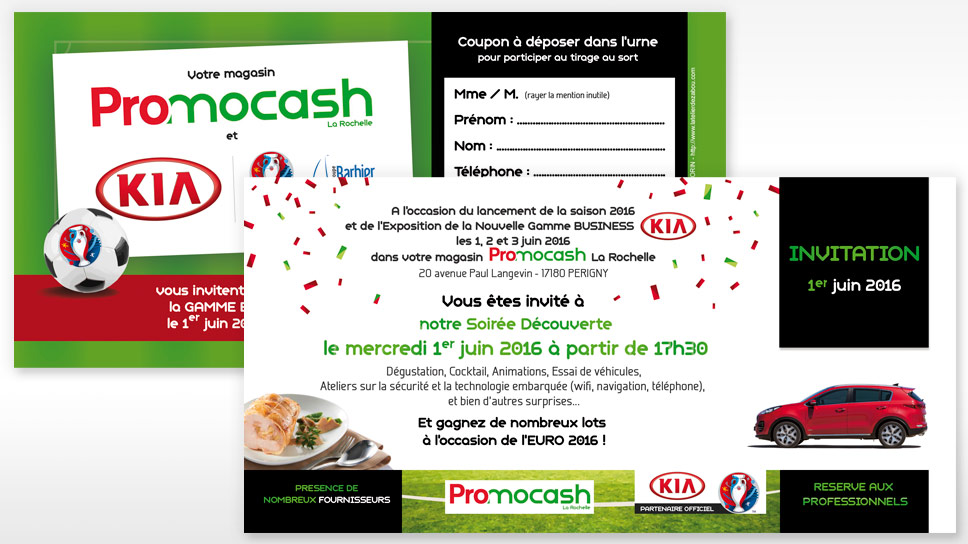 Graphiste La Rochelle - Elisabeth MORIN - Carton d'Invitation Promocash