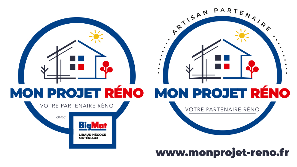 Elisabeth MORIN - graphiste La Rochelle - Refonte graphique Logo Mon Projet Réno et déclinaison variantes