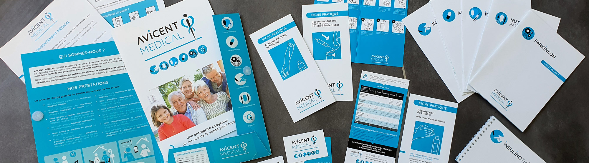 Supports communication Avicent Médical - Elisabeth MORIN Graphiste La Rochelle