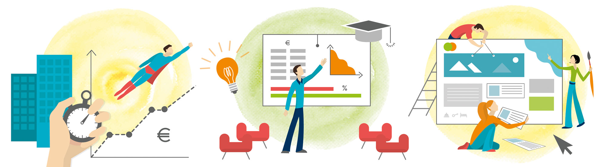 Illustrations site Ludifrance - Elisabeth MORIN Graphiste La Rochelle